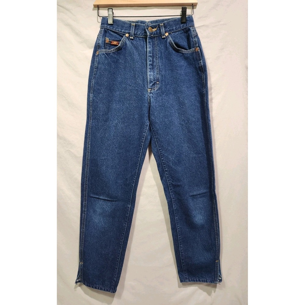 Y2K Lee Riders High Waisted Mom Jeans Size 9 Bareback Made in USA United Garment